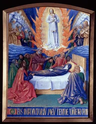 The Hours of the Virgin: the Death of the Virgin Miniature Jean Fouquet