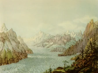 "The Mer de Glace tai Glacier des Bois", 1787, 1946.