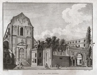 Blancs Coatsin kirkko, Pariisi. (kaiverrus, noin 1780)