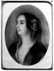 Madame Hanska (1801-82), kaiverrus Emile Lassalle (1813-71) (litografia)