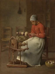 Woman Spinning, n. 1855-1860