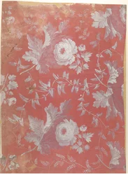 Suunnittelu kuviolliselle silkille, n. 1780-1825.