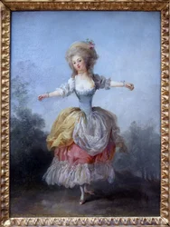 Tanssija Ludvig XVI:ssa. Jean Frederic Schallin (1752-1825) maalaus öljy kankaalle, 1700-luvun loppu. Nantesin taidemuseo.