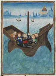 Robert Erakko palaamassa Ranskaan, Jean Froissart, miniatyyri