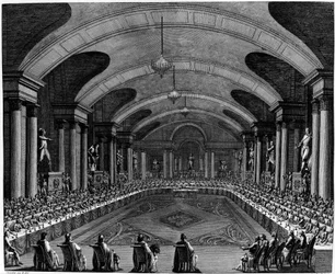 Ranskan vallankumous: "" Instituutin avajaisistunto vuonna 1795"". Lokakuun 25. päivänä