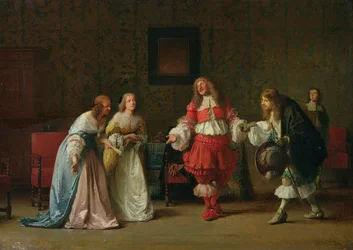 Mascarille esittelee Jodeletin Cathosille ja Madelonille, 1865