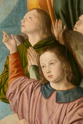 Enkelit, yksityiskohdat. Moulinsin mestarin triptyykki