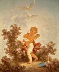 Fragonard - Rakkauden kehitys Rakkauden vartija, 1790-91