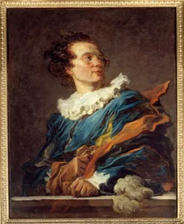 Fantasiahahmo: muotokuva Abbe Richard de Saint-Nonista (tai Saint-Nonista) (1727-1791), mekeenistä, Siecle des Lumieresin intellektuellista ja humanistista Jean Honore Fragonardin (1732-1806) Sun. 0,8x0,65 m - Upea hahmo: muotokuva apotti Richard de:stä