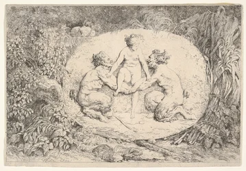 Kahden satyyrin tukema nymfi, 1763.