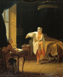 Voltaire heräämässä Ferneyssä, noin 1772.