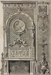 Takka, Jean Berain (1640-1711), kaiverrus Scotin Aine teoksesta L