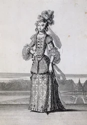 Naisten balettiasut, kaiverrus Jean Berain vanhin (1637-1711), Ranska