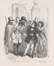 Sinua voitaisiin syyttää kolmesta vuodesta, jos pudotat hatun. Pikku M...:sta, 1843.