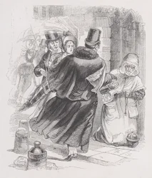 Köyhä nainen elokuvasta The Complete Works of Béranger, 1836.