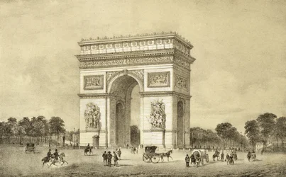 LArc de Triomphe, Pariisi, kaiverrettu Auguste Bryn toimesta