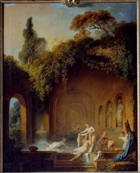 Nymfien kylpy Jean Jacques Francois Barbier l