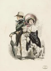 Rentier ja hänen vaimonsa, 1840.