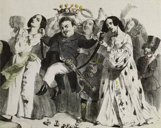 Honoré de Balzac, tuottelias kirjoittajistamme, naisten tukema ja kruunattu, 1839.