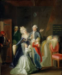 Perheen hyvästit Louis XVI:lle temppelissä, 20. tammikuuta 1793