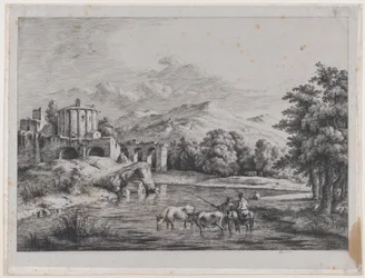 Näkymä Vestan temppelille, 1774.