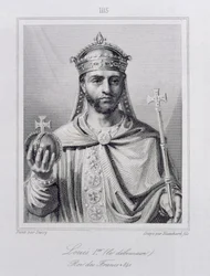 Ludvig I "Hurras" (778-840) Pyhän Rooman keisari, kaivertanut Blanchard