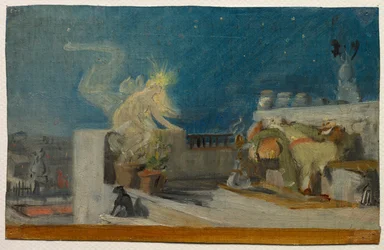 Luonnos teokseen "Itämainen unelma", ennen 1904 (öljy kankaalle).