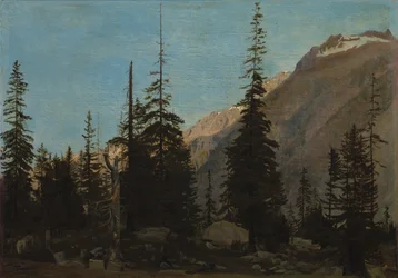 Alppien maisema: Handegg, Sveitsi, 1850-luku.
