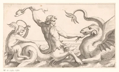 Triton taistelee merihirviötä vastaan