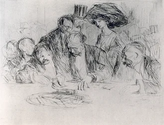 Pelipöydässä, 1925.