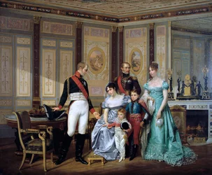 "Keisarinna Josephine esittelee lapsiaan keisari Aleksanterille Malmaisonissa", c1839-1879