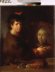 Omakuva. Jean Louis de Vellyn (1730-1809) maalaus. Öljy kankaalle, 96 x 80 cm 1700-luvun ranskalaista taidetta. Eremitaaši, Pietari.