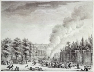 Ranskan vallankumous: "" Paavin malli palaa Palais-Royalissa, 6. huhtikuuta