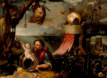 Pyhä Kristoffer ja Kristuslapsi, noin 1550
