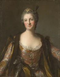 Elisabeth Catherine de Besenval, markiisi de Broglie, sulttaani - Marquise de Broglie (1718-1777), s. Freiin von Besenval von Brunstatt, Sultanana, kirjoittanut Nattier, Jean-Marc (1685-1766). Öljy kankaalle. 1742 Mitat: 81x63 cm. Tukholman kansallismuseo