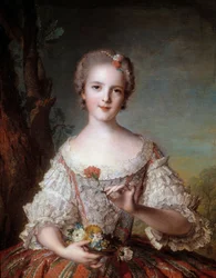 Ranskan Madame Louisen (1737-1787), kuningas Ludvig XV:n tyttären, muotokuva, 1748. Mitat 0,98 x 0,85 m