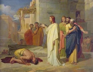 Jeesus parantaa spitaalisen, 1864