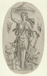 Termi naisen muodossa soittimen kanssa, 1535-55.