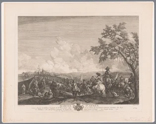 Sotilaita ja komentajia sotilasleirissä; Armeijan marssi (esineeseen merkitty nimi); Vedoksia Philips Wouwermanin maalausten mukaan (sarjan nimi); Hollantilaisen Philips Wouwermanin teoksia (sarjan nimi)