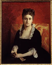 Naisen muotokuva. Jean Paul Laurensin (1838-1921) maalaus
