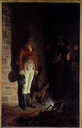Enghienin herttuan kuolema (1772-1804). Louis Antoine Henri de Bourbonia, Enghienin herttuaa (1772-1804), epäiltiin ilman todisteita salaliiton suunnittelusta ensimmäistä konsulia Napoleon Bonapartea vastaan, ja hänet teloitettiin 21. maaliskuuta 1804