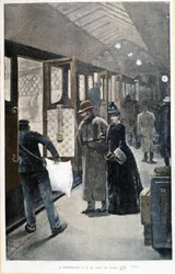 Lähtö yöjunalle Gare de Lyonista - Sinibaldin piirustus