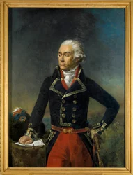 Charles Francois Dumouriezin, Northern Armeen päällikkökenraalin muotokuva 1792 (1739-1823) Jean-Sebastien Rouillardin (1789-1852) maalaus 1835 su. 1,35x1 m.