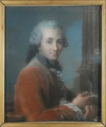 Arkkitehti Jacques Gondouin de Follevillen muotokuva 1737-1818, n. 1780.