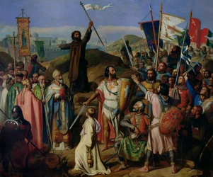 Ristiretkeläisten kulkue Jerusalemin ympäri