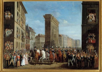 Ranskan kampanja (Sixiemen koalitio) "" Suvereenien liittolaisten kulku Boulevard Saint Denis