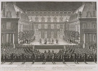 Jean-Baptiste Lullyn ooppera Alceste esitetään Versailin palatsin marmoripihalla