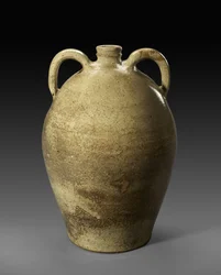 Kannu, c. 1850 (alkalilasitettu kivitavara)