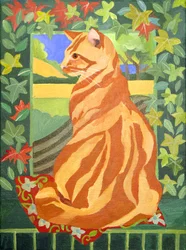 Kissa 1, 2014 (akryyli kankaalle)