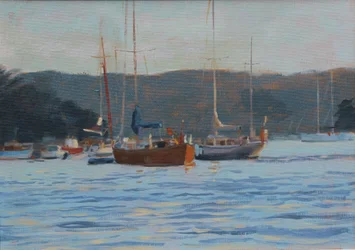 Iltajahdit Salcombe , öljy aluksella , 2016